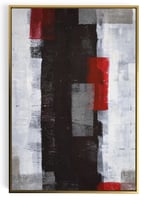 لوحة كانفاس على إطار خشبي بتصميم فن تجريدي