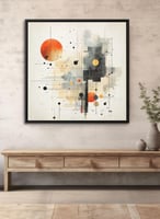 لوحة كانفاس على إطار خشبي بالفن التصوري لتصميم نمط...