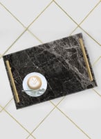 صينية تقديم مصنوعة من الأكريليك مزخرفة بتصميم رخام...