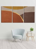 طقم من ٣ لوحات كانفاس على إطار خشبي بتصميم جدارية...