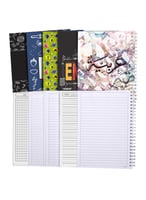 مجموعة أدوات مدرسية وخمسة دفاتر سلك ٦٠ ورقة بغلاف...