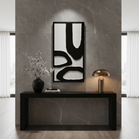 لوحة جدارية بارزة مصنوعة يدويا بتصميم عصري مع إطار...