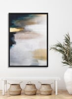 لوحة كانفاس على إطار خشبي بتصميم فن تجريدي