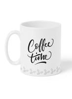 كوب ١١ أونصة من السيراميك بتصميم وقت القهوة