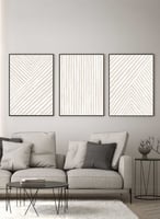 طقم من 3 لوحات كانفاس بتصميم ألوان فاتحة