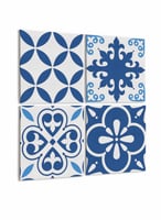 طقم من ٤ لوحات كانفاس مربع على إطار خشبي، تصميم أن...