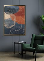 لوحة كانفاس على إطار خشبي بتصميم بقع ملونة