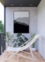 لوحة كانفاس على إطار خشبي، تصميم نقاط تتلاشى ، للم...