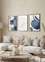 طقم من ٣ لوحات كانفاس على إطار خشبي، تصميم رسم تجر...