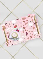 صينية تقديم مصنوعة من الأكريليك مزخرفة بتصميم ملون...