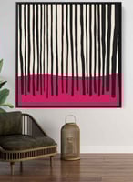 لوحة كانفاس مربع على إطار خشبي، تصميم نمط مكرر، لل...