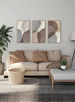 طقم من 3 لوحات كانفاس بتصميم رسم تجريدي