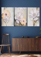 طقم من ٣ لوحات كانفاس على إطار خشبي، تصميم مجموعة...