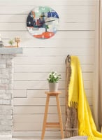 ساعة حائط مصنوعة من الأكريليك تعمل بالبطارية، بتصم...