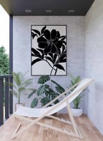 لوحة كانفاس على إطار خشبي، تصميم فن تجريدى للزهور،...