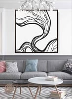 لوحة كانفاس على إطار خشبي بتصميم فن تجريدي