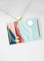 صينية تقديم مصنوعة من الأكريليك مزخرفة بتصميم القم...