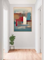 لوحة كانفاس على إطار خشبي، تصميم الوان متعددة ، لل...