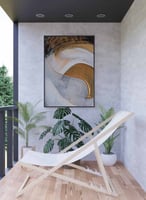 لوحة كانفاس على إطار خشبي، تصميم نمط فن حديث، للمن...