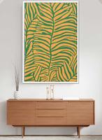 لوحه كبيرة بتصميم نمط فني للنباتات