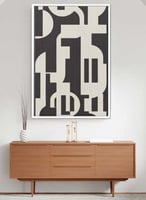 لوحة كانفاس على إطار خشبي بتصميم نمط فني عصري