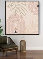 لوحة كانفاس على إطار خشبي بتصميم فن تجريدي لمراحل...