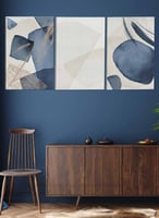 طقم من ٣ لوحات كانفاس على إطار خشبي، تصميم رسم تجر...