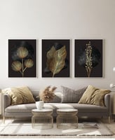 طقم من ٣ لوحات كانفاس على إطار خشبي، تصميم رسم تجر...