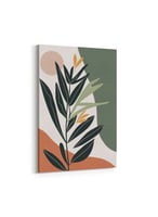 لوحه كبيره كانفاس بتصميم أوراق شجر