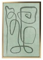 لوحة كانفاس على إطار خشبي بتصميم فن تجريدي