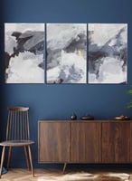 طقم من ٣ لوحات كانفاس على إطار خشبي، تصميم رسم بال...