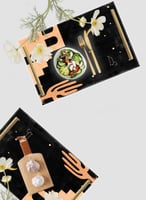 صينية تقديم مصنوعة من الأكريليك مزخرفة بتصميم هلال...