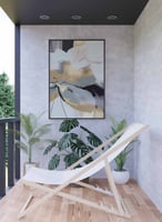 لوحة كانفاس على إطار خشبي، تصميم فن تجريدى للزهور،...