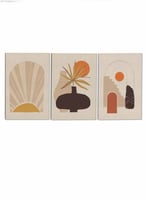 طقم من 3 لوحات كانفس بتصميم نمط بوهيمي