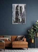 لوحة كانفاس على إطار خشبي، تصميم أزهار تتفتح، للمن...