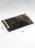 صينية تقديم مصنوعة من الأكريليك مزخرفة بتصميم رخام...