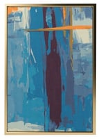 لوحة كانفاس على إطار خشبي بتصميم فن تجريدي