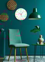 ساعة حائط مصنوعة من الأكريليك تعمل بالبطارية، بتصم...