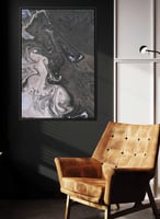 لوحة كانفاس على إطار خشبي بتصميم فن تجريدي