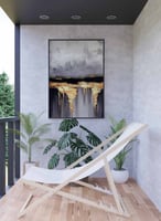 لوحة كانفاس على إطار خشبي، تصميم فن تجريدى، للمنزل...