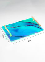 صينية تقديم مصنوعة من الأكريليك مزخرفة بتصميم ألوا...