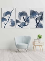 طقم من ٣ لوحات كانفاس على إطار خشبي، تصميم رسم جما...