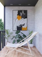 لوحة كانفاس على إطار خشبي، تصميم فن تجريدى، للمنزل...