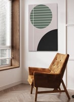 لوحة كانفاس على إطار خشبي بتصميم فن بوهيمي لقمر مخ...