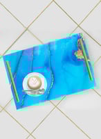 صينية تقديم مصنوعة من الأكريليك مزخرفة بتصميم ملون...