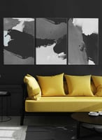 طقم من ٣ لوحات كانفاس على إطار خشبي، تصميم فن الزي...