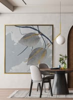 لوحة كانفاس على إطار خشبي بتصميم فن تجريدي