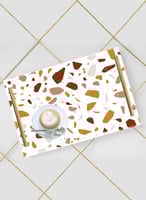 صينية تقديم مصنوعة من الأكريليك مزخرفة بتصميم ملون...