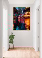 لوحة كانفاس على إطار خشبي، تصميم مدينة نيويورك، لل...