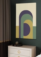 لوحة كانفاس على إطار خشبي بتصميم نمط ابواب ملونة